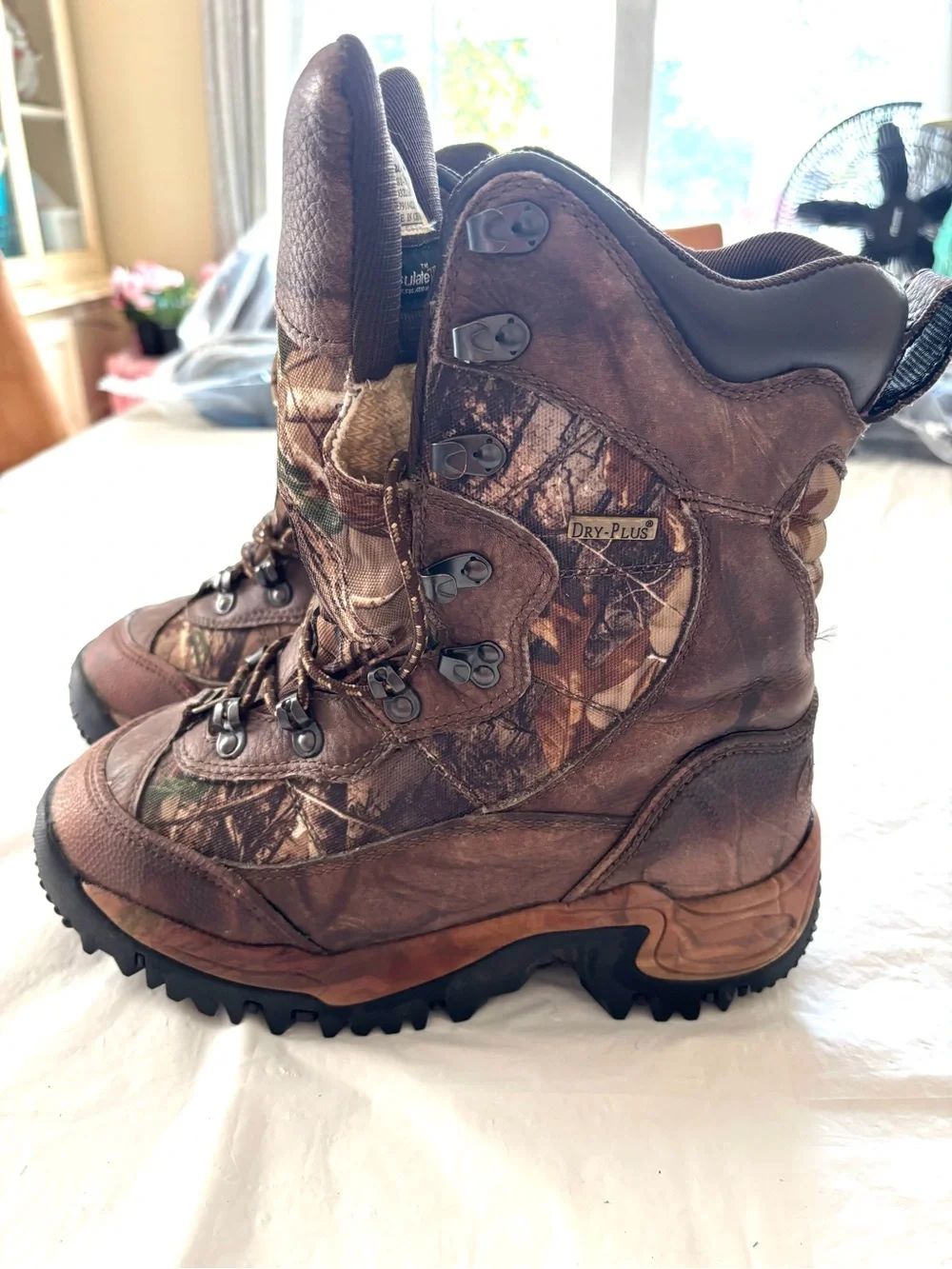 NWOT Cabela's Camo Brown Inferno Insulated Waterproof Hunting Boots SZ 9 D